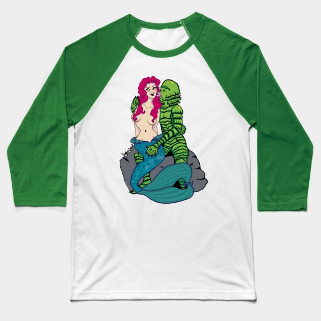 Lagoon Lovers Baseball T-Shirt by SophieJewel